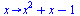 proc (x) options operator, arrow; `+`(`*`(`^`(x, 2)), x, `-`(1)) end proc