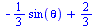 `+`(`-`(`*`(`/`(1, 3), `*`(sin(theta)))), `/`(2, 3))