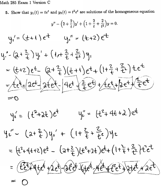 Answer to question 5