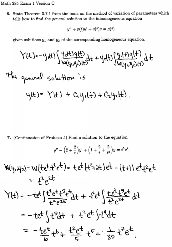 Answer to question 6 and 7