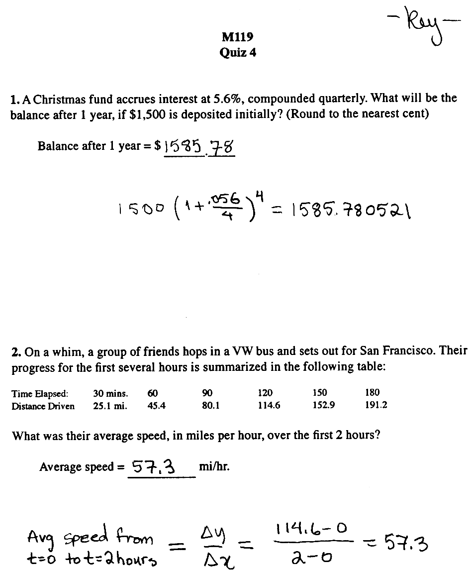 #1. $1585.78, #2. 57.3